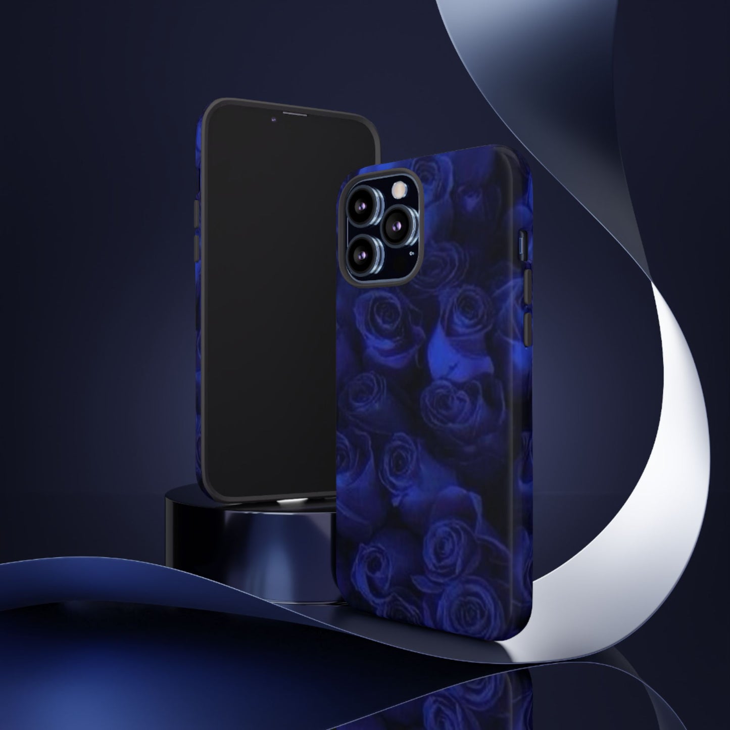 Dark Blue Roses Tough Phone Case
