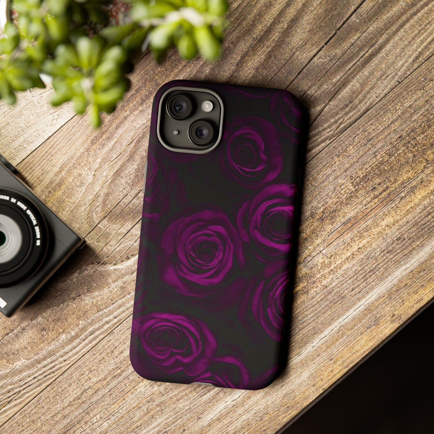 Dark Purple Roses Phone Tough Case