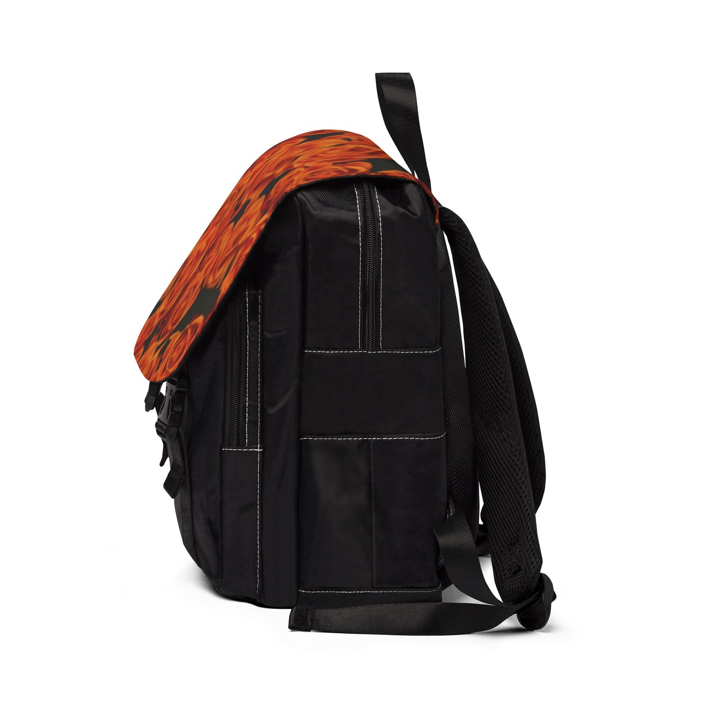 Orange Roses Flap Backpack