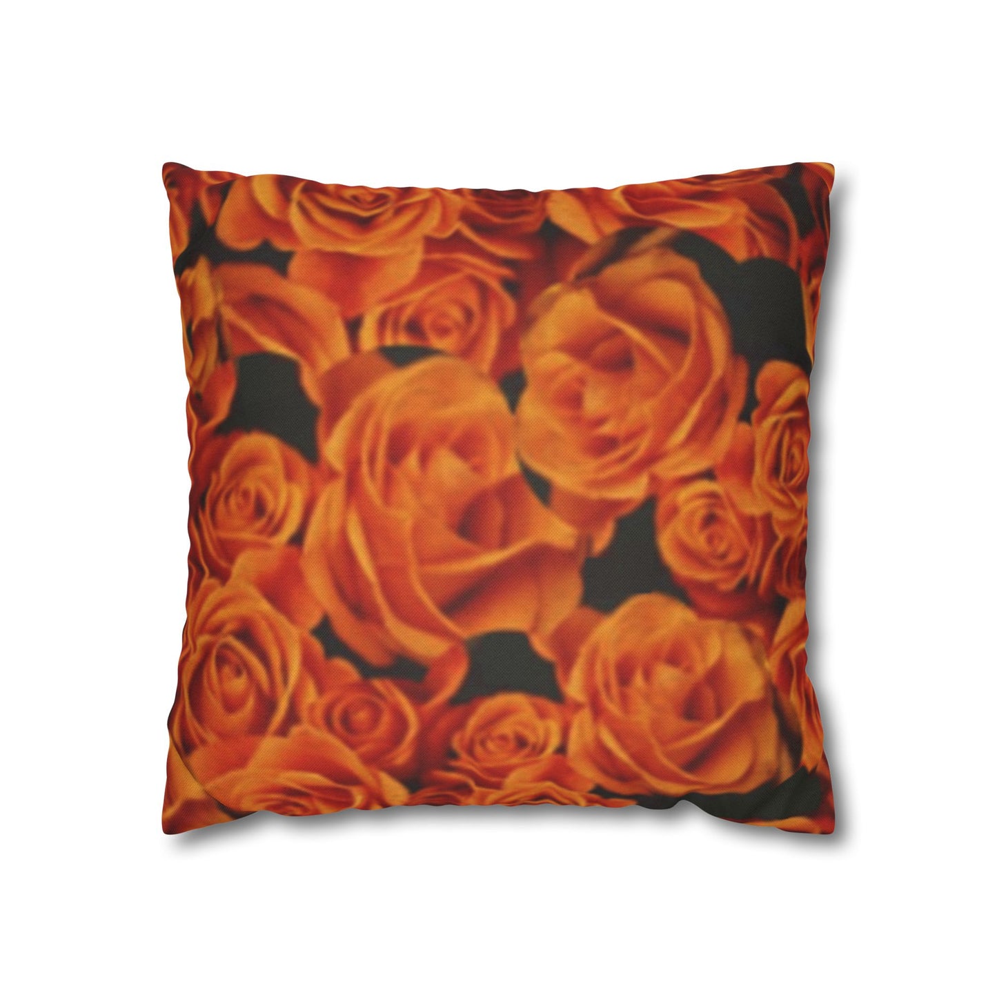 Orange Roses Square Pillowcase