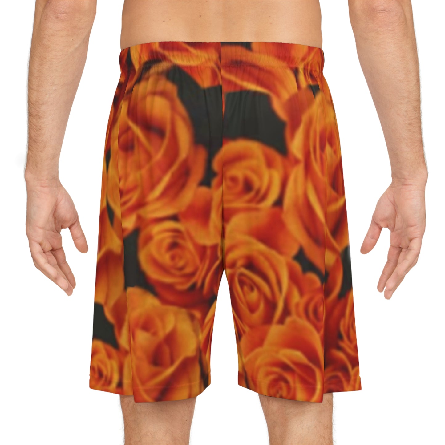 Orange Roses Basketball Shorts