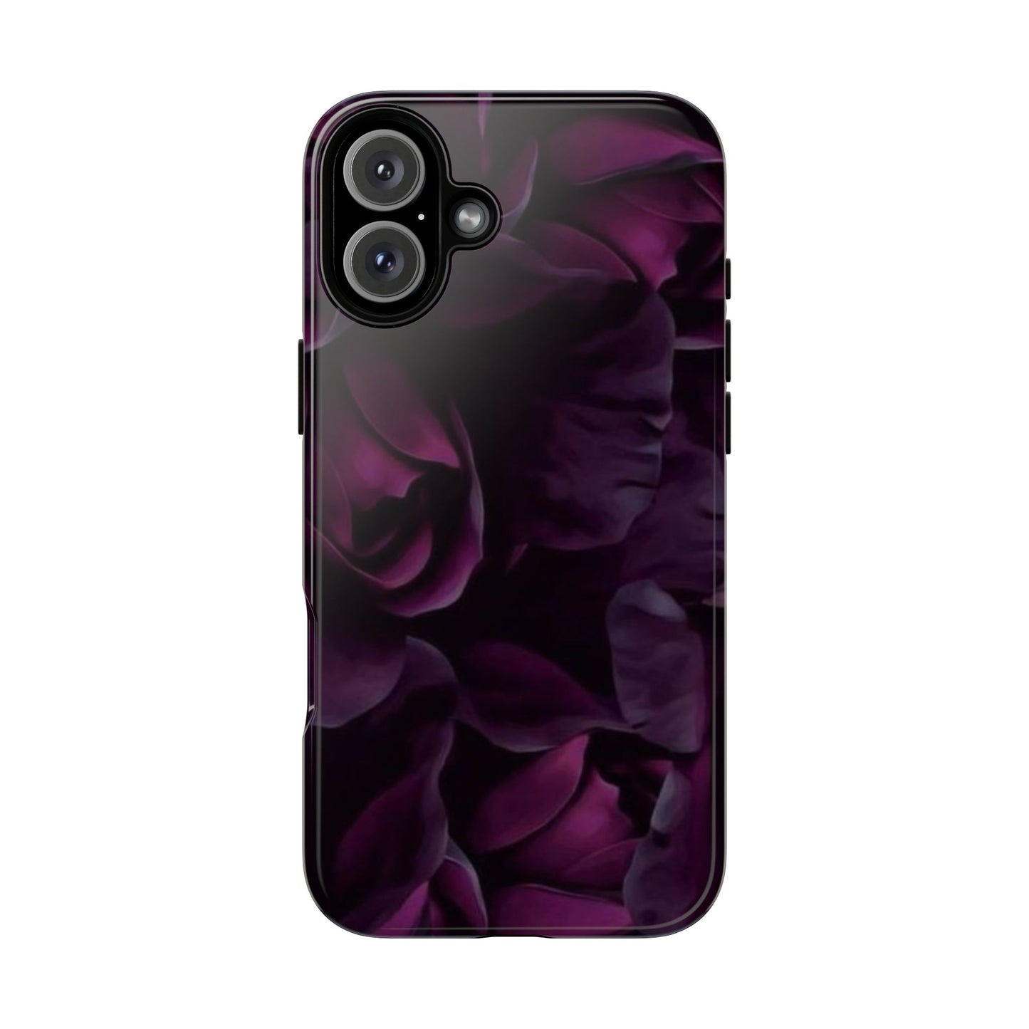 Dark Purple Floral Tough Phone Case