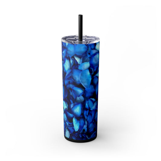 Blue Petals Skinny Tumbler – Durable Stainless Steel 20 oz