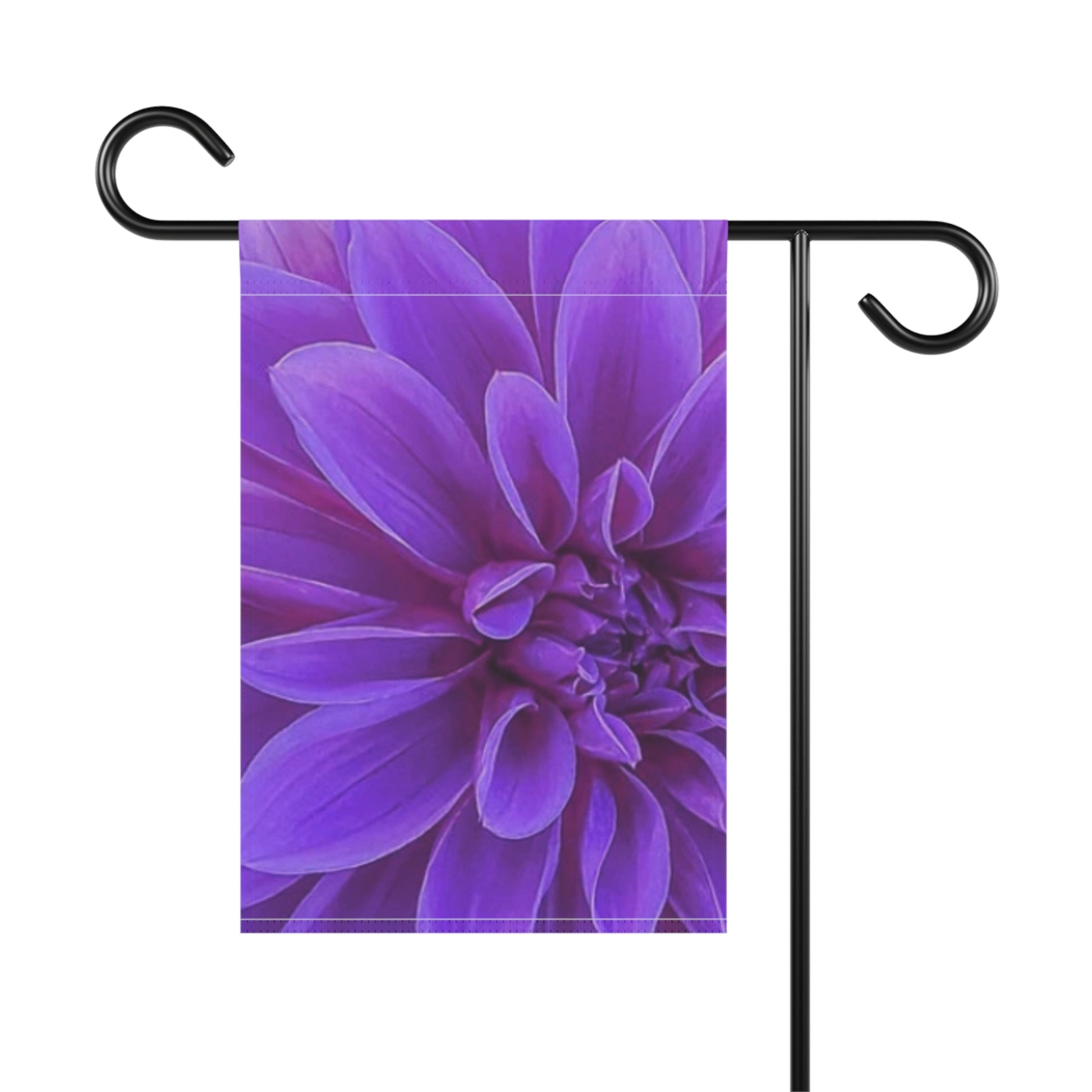 Purple Dahlia Floral Garden and House Banner – Stylish Outdoor Flag

