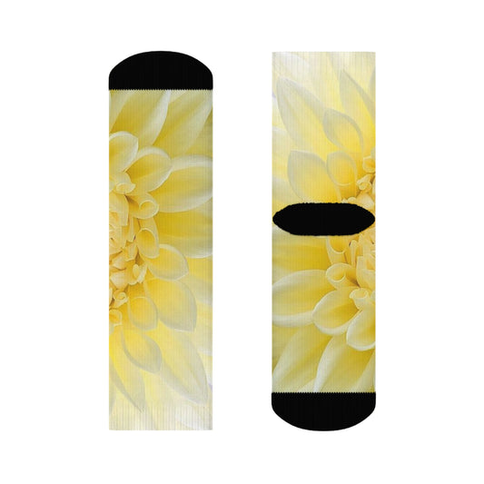 Yellow Dahlia Crew Socks
