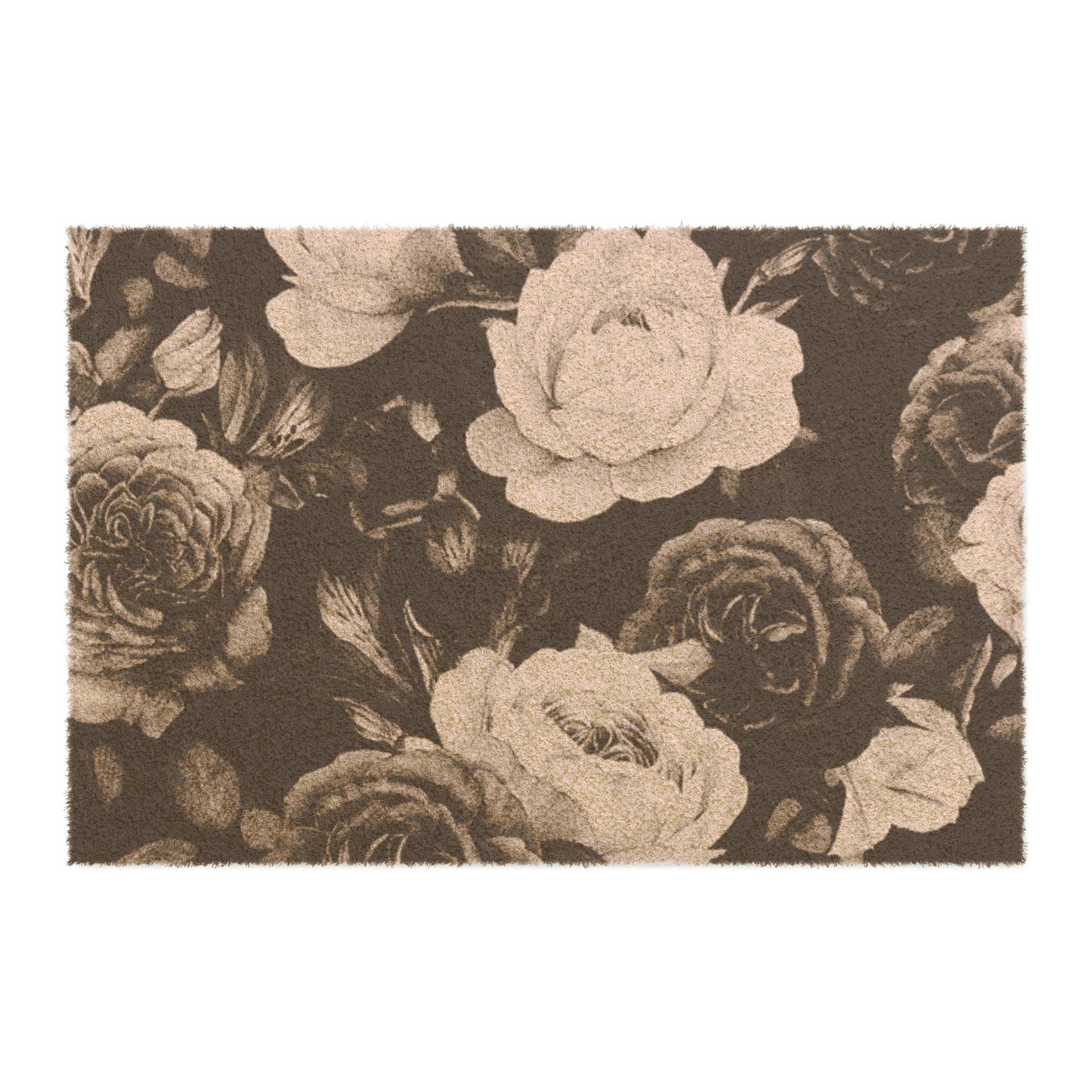 Black & White Floral Doormat