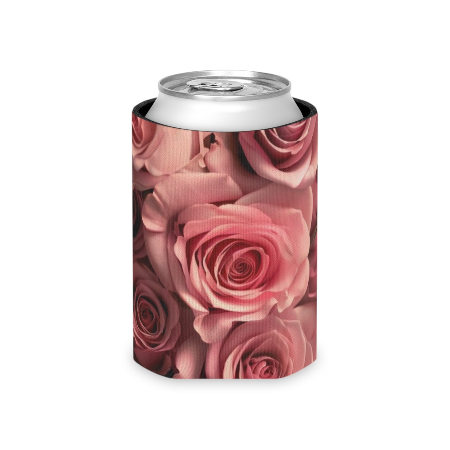 Pink Roses Can Cooler