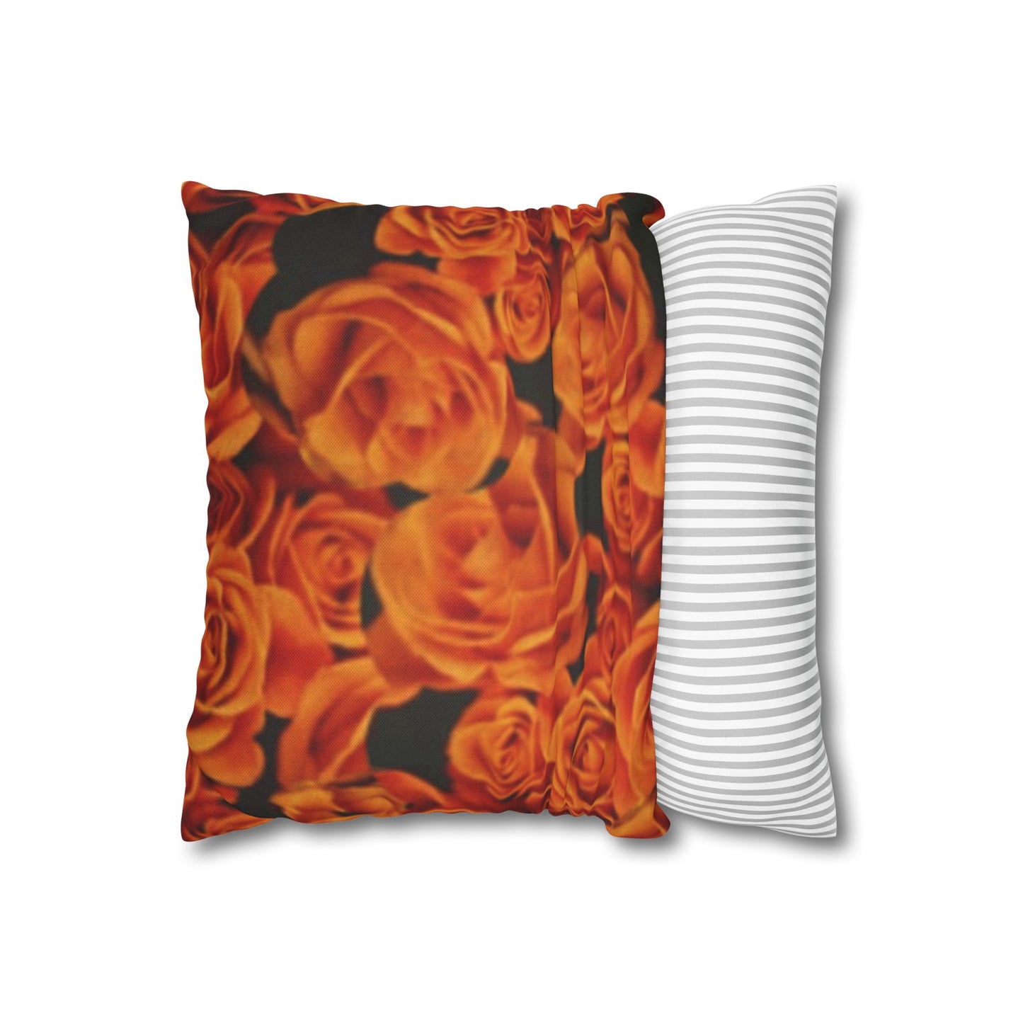 Orange Roses Square Pillowcase