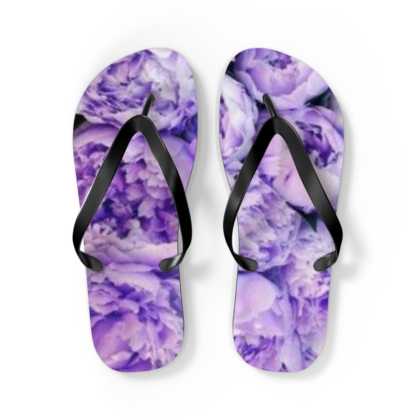 Purple Peony Flip Flops