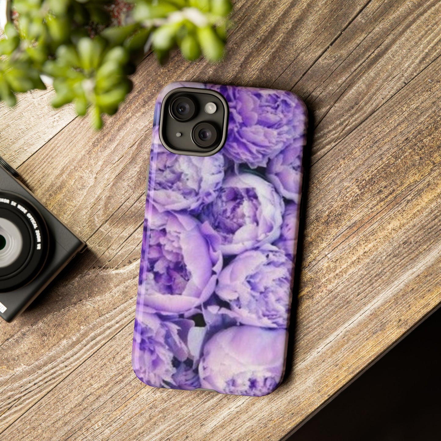 Purple Peony Tough Phone Case