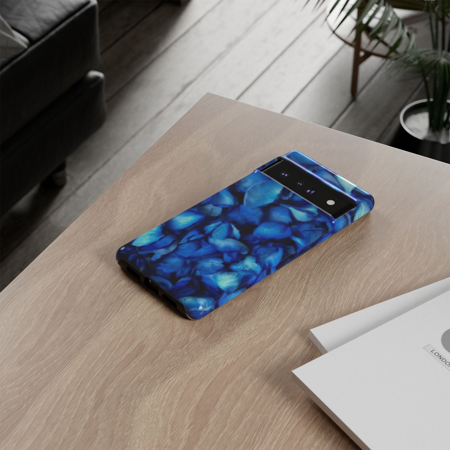 Blue Petals Tough Phone Case