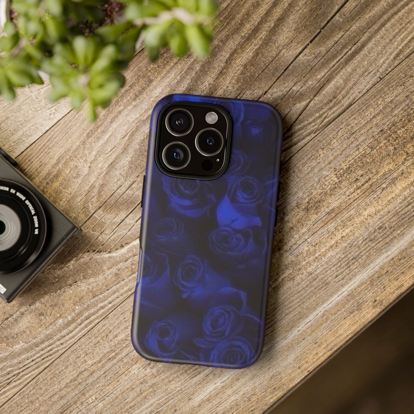 Dark Blue Roses Tough Phone Case