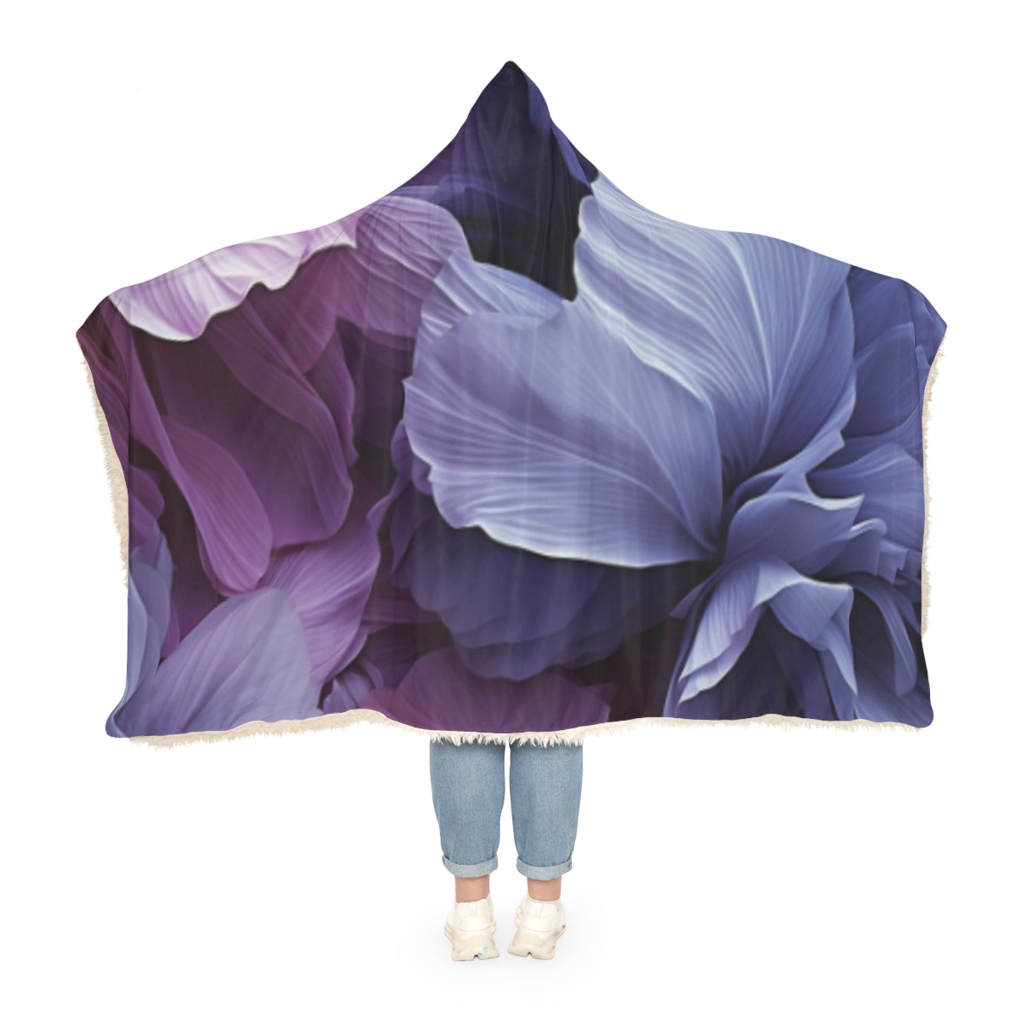 Floral Flow Hood Blanket