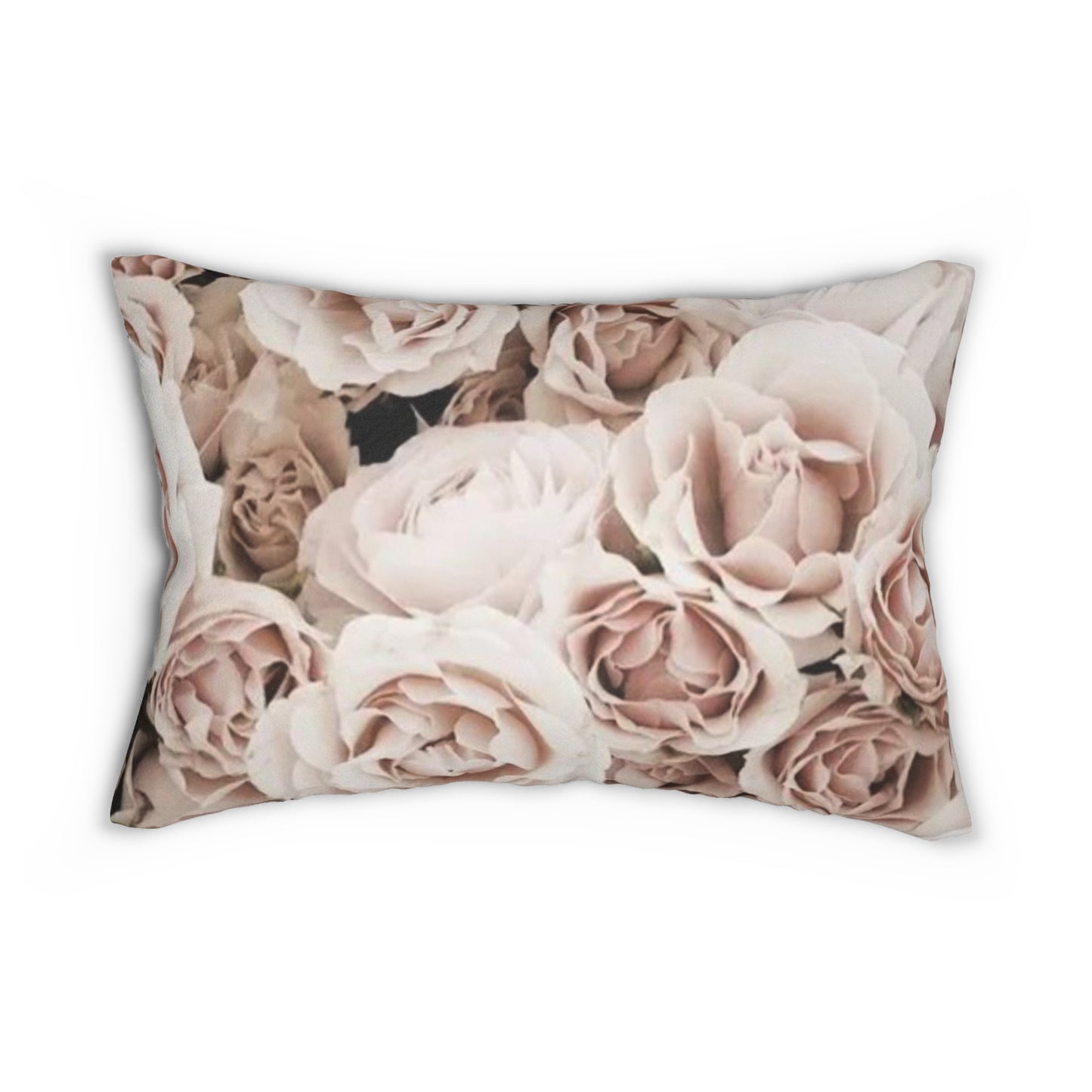 Floral Lumbar Pillow – Light Pink Floral Style
