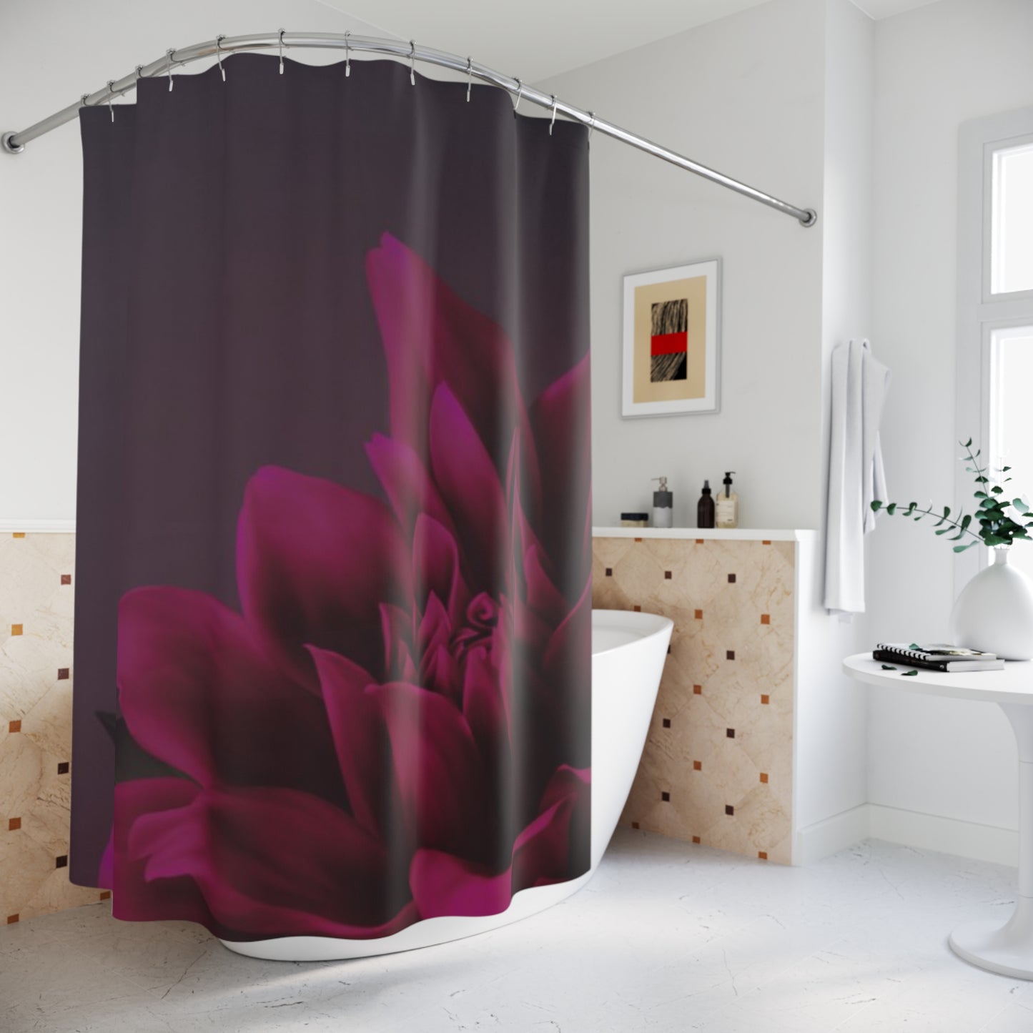 Magenta Dahlia Shower Curtain
