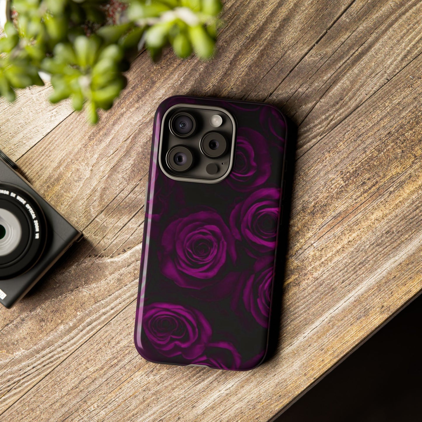 Dark Purple Roses Phone Tough Case