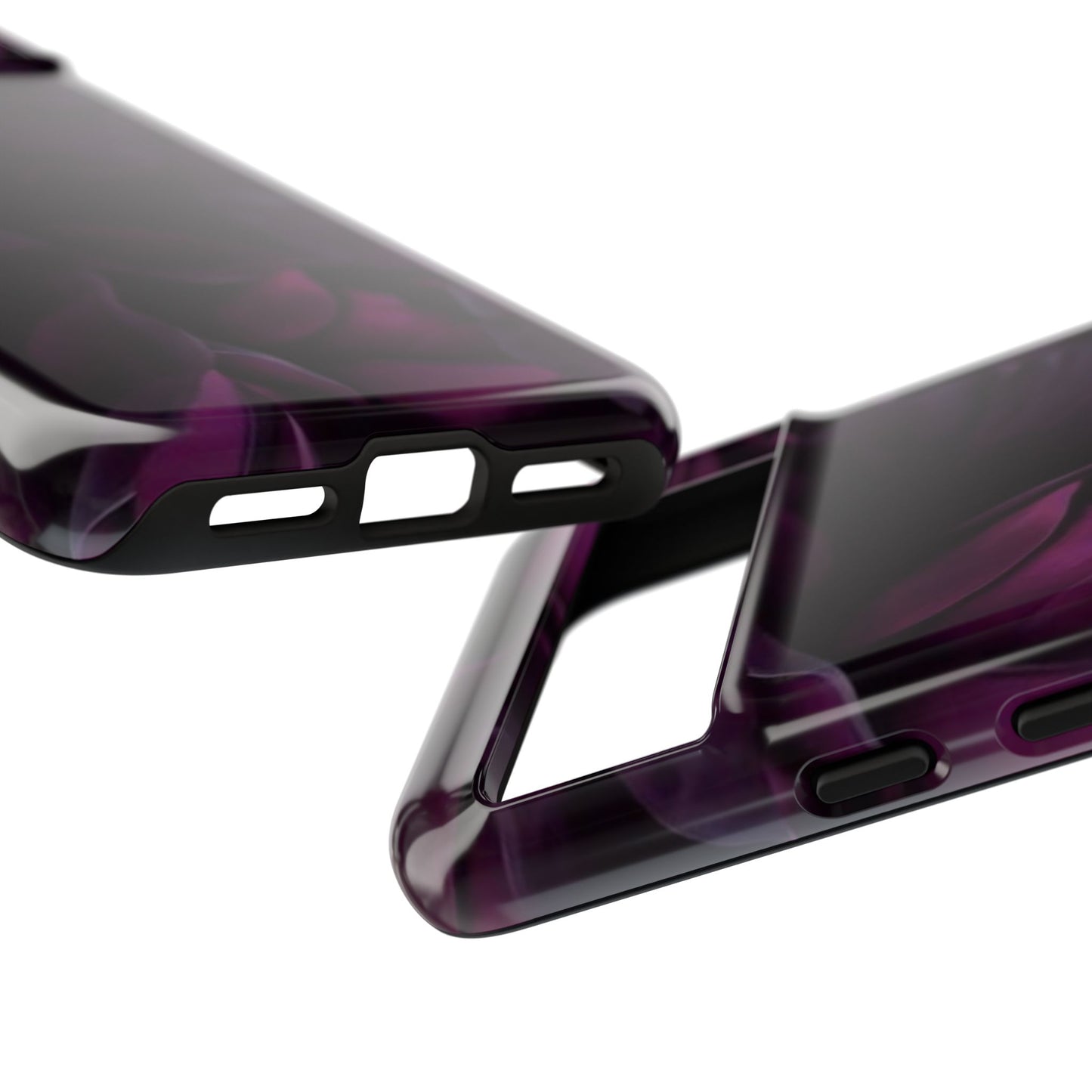 Dark Purple Floral Tough Phone Case