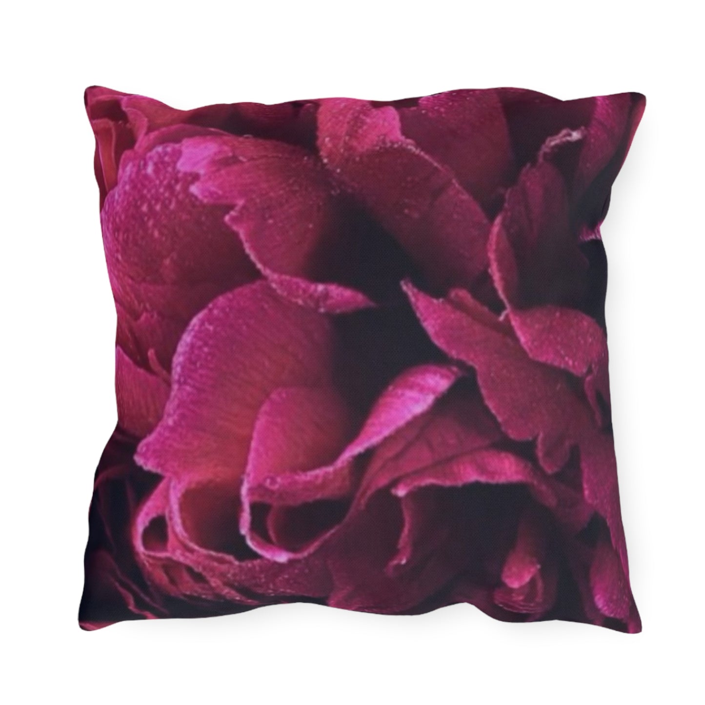 Magenta Floral Outdoor Pillow