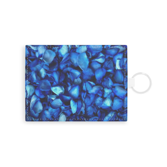 Blue Petal Floral Card Holder – Minimal & Floral