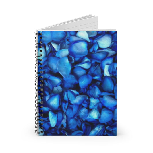 Blue Petals Floral-Themed Spiral Notebook-Ruled Line | Soft & Stylish