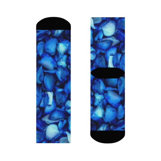 Blue Petals Floral Crew Socks – Fresh & Fun