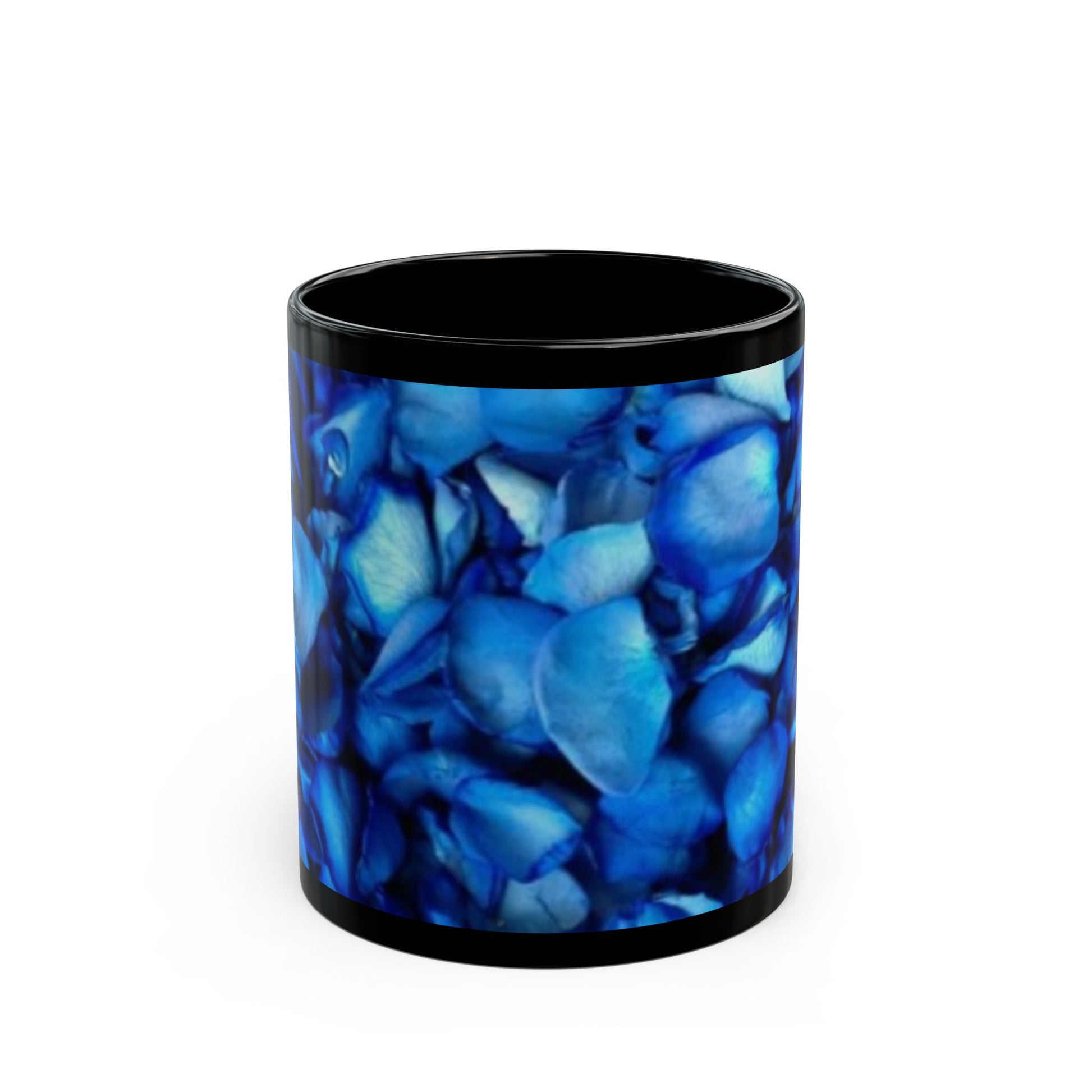 Blue Petals Floral Design Mug – Unique Floral Coffee Mug