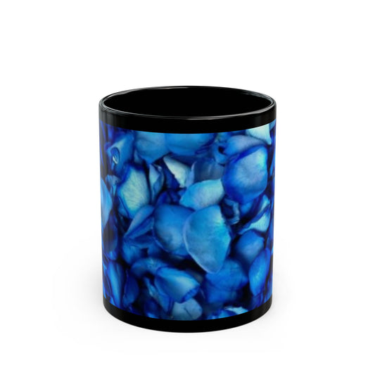 Blue Petals Floral Design Mug – Unique Floral Coffee Mug