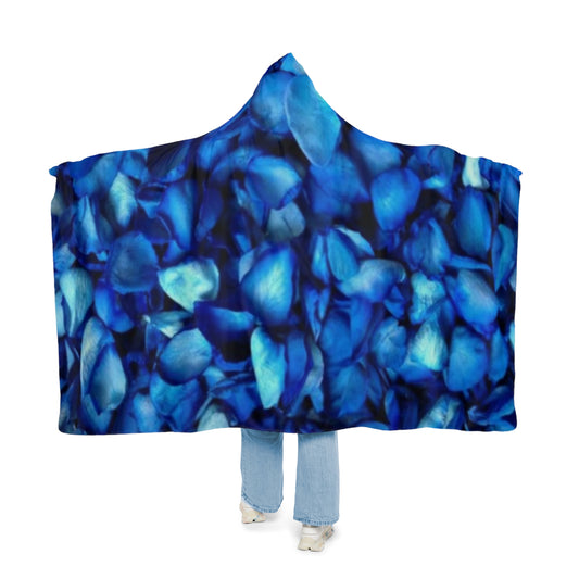 Blue Petals Floral Hooded Blanket – Chill-Ready Style