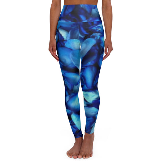 Blue Petals Floral Skinny Fit Legging for Gym