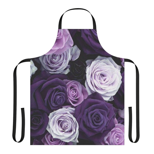 Cute Floral Apron – Purple Roses Kitchen & Art Apron