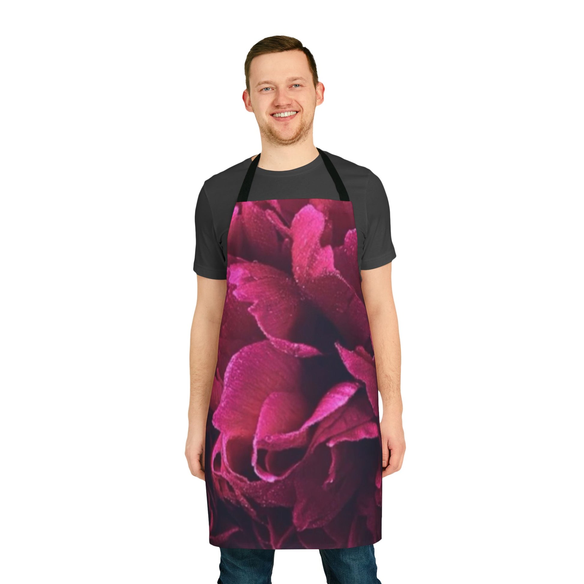 Cute Floral Apron in Magenta – Bold & Beautiful Design