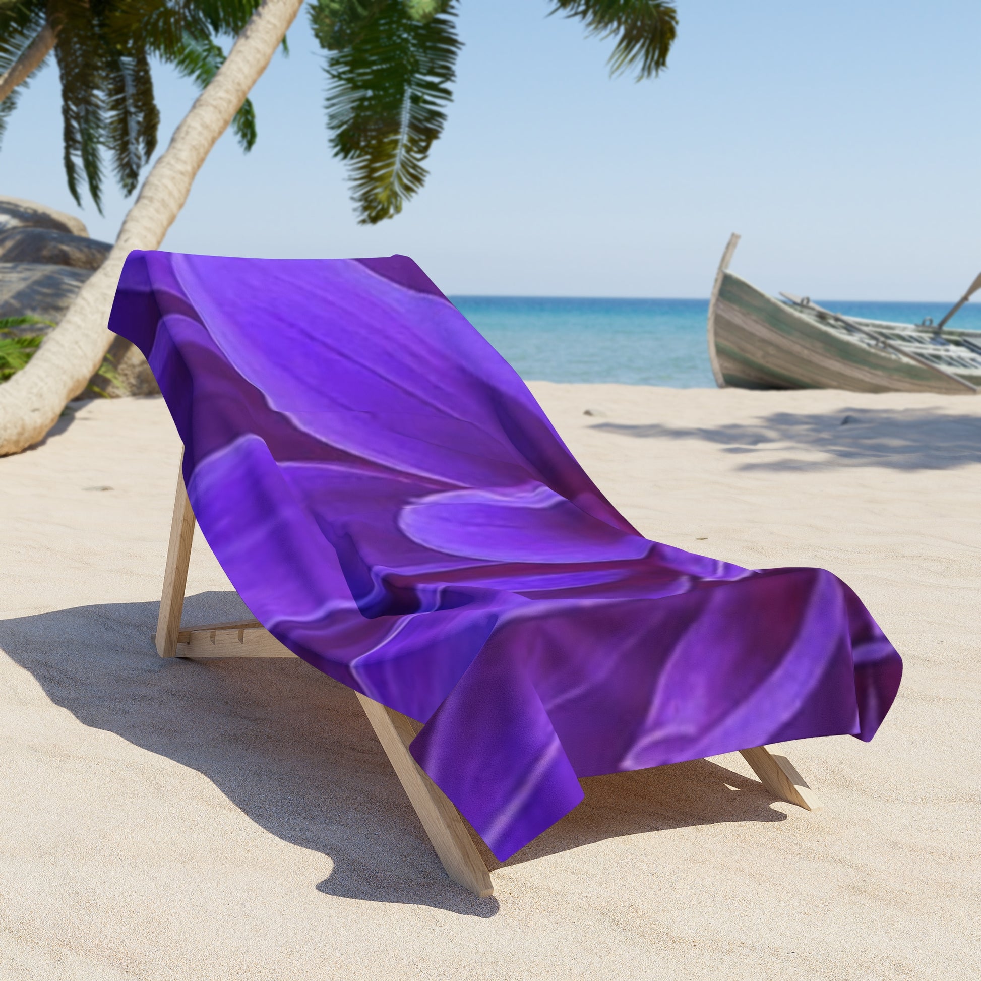 Floral Beach Soft Towel – Purple Dahlia