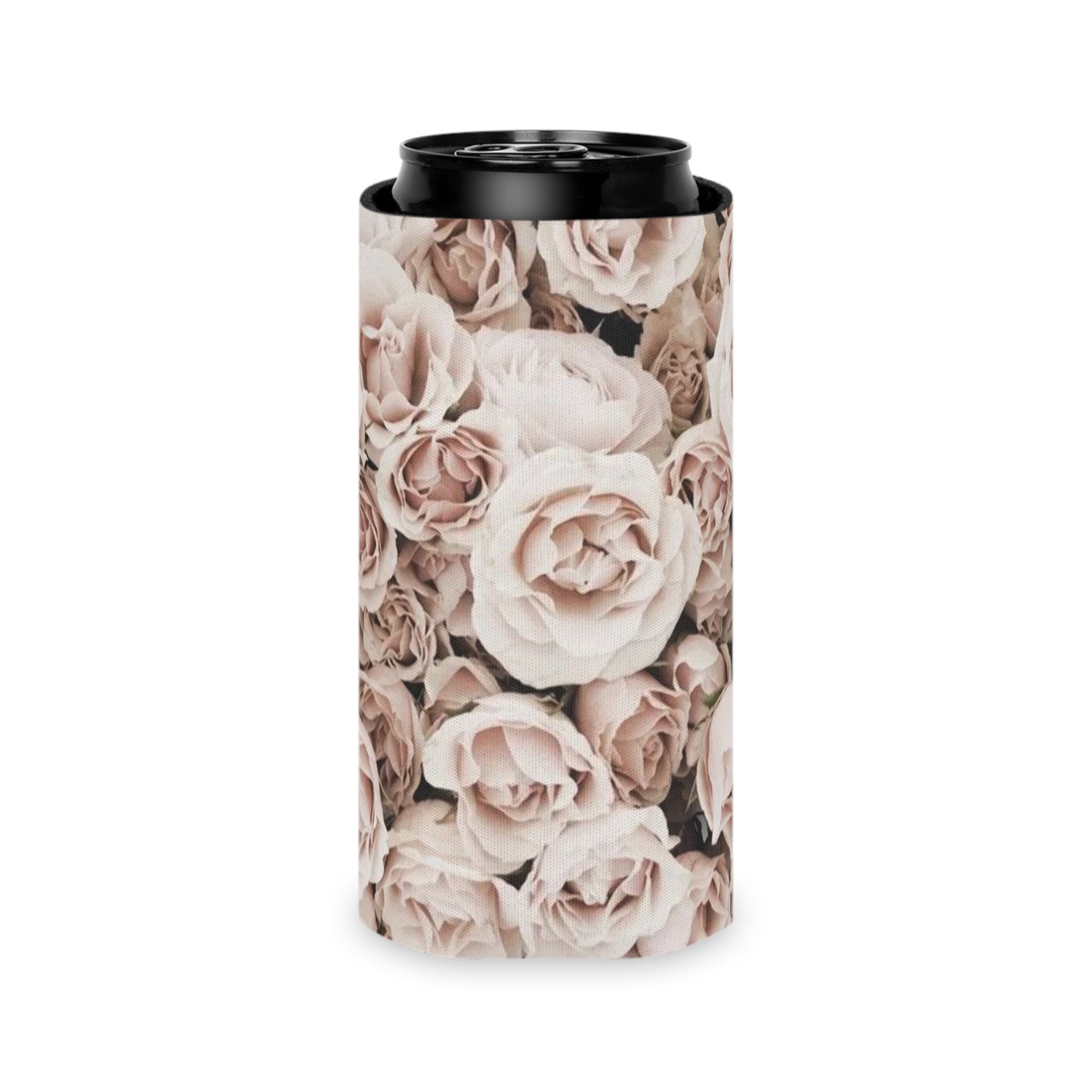 Floral Can Cooler - Light Pink Floral Design