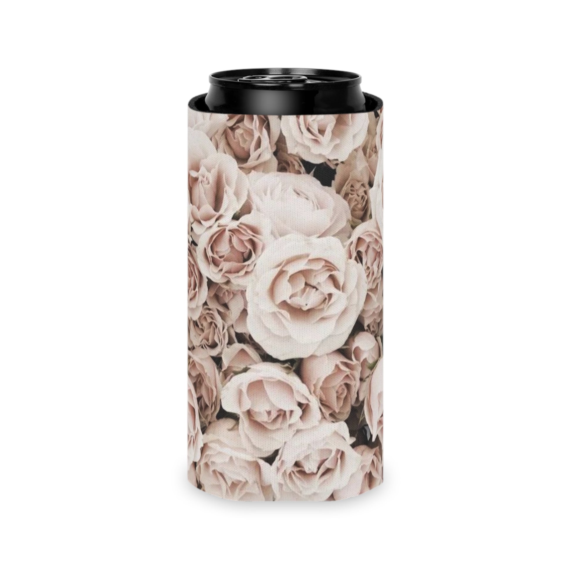 Floral Can Cooler - Light Pink Floral Design