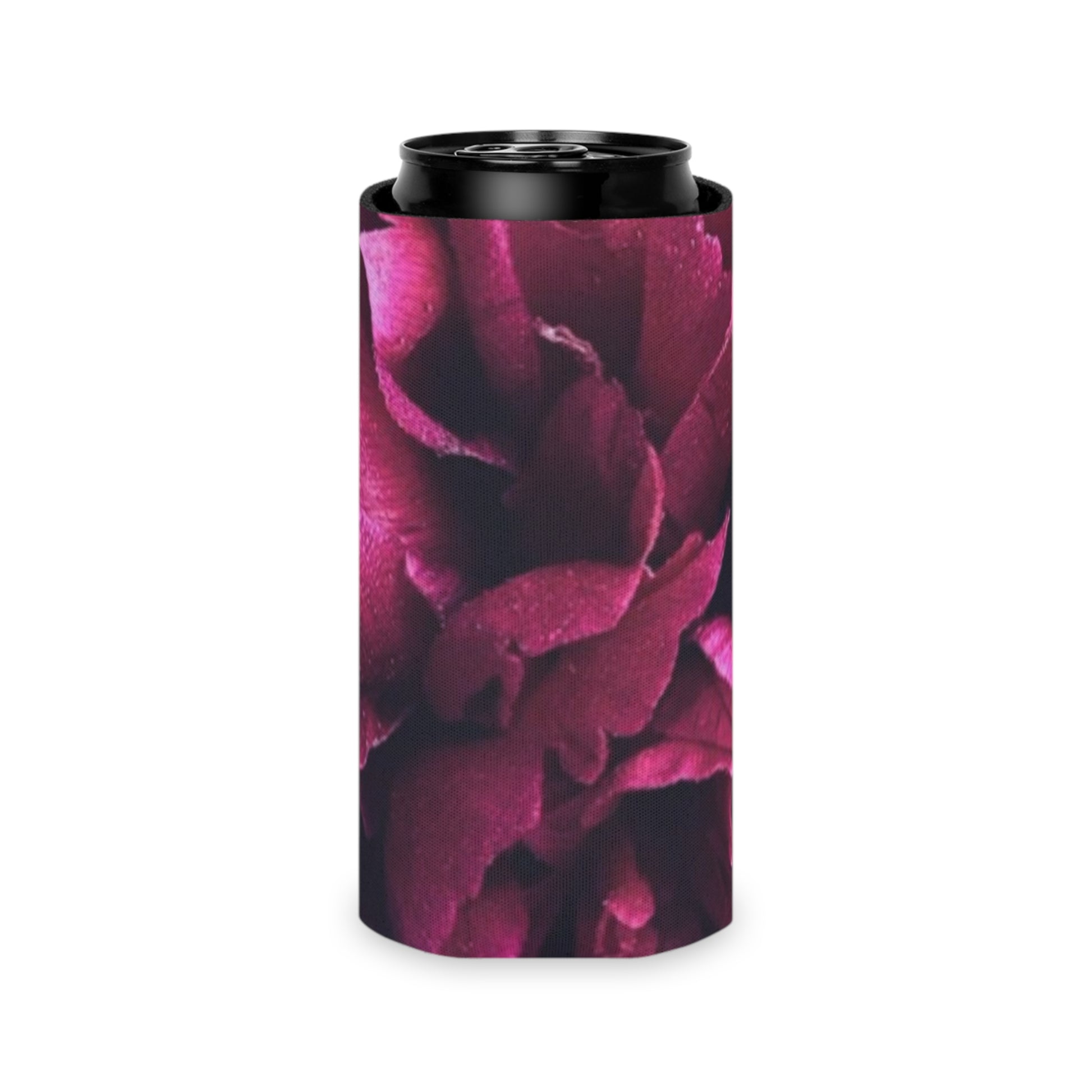 Floral Can Cooler - Magenta Floral Design