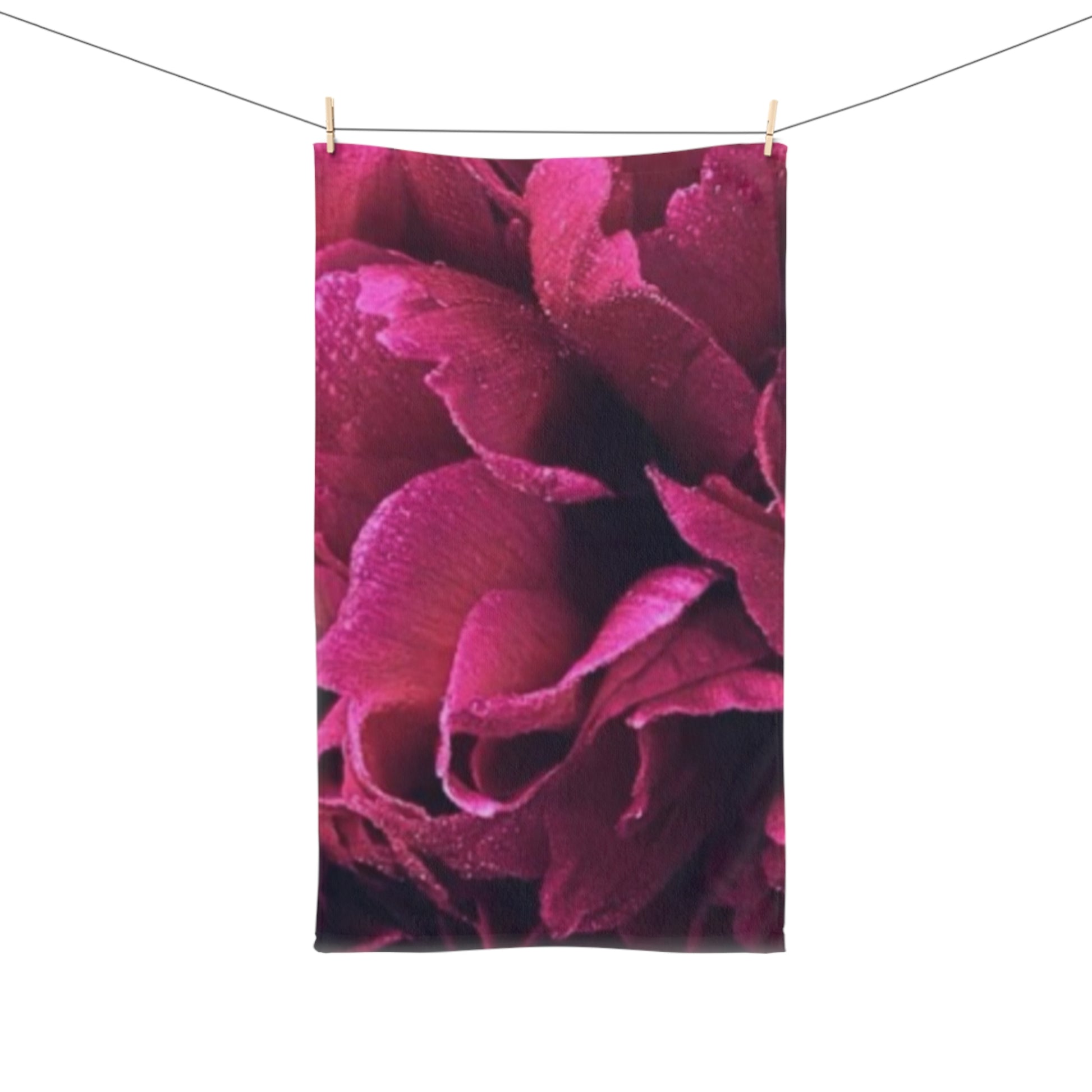 Floral Hand Towel – Magenta Floral Design