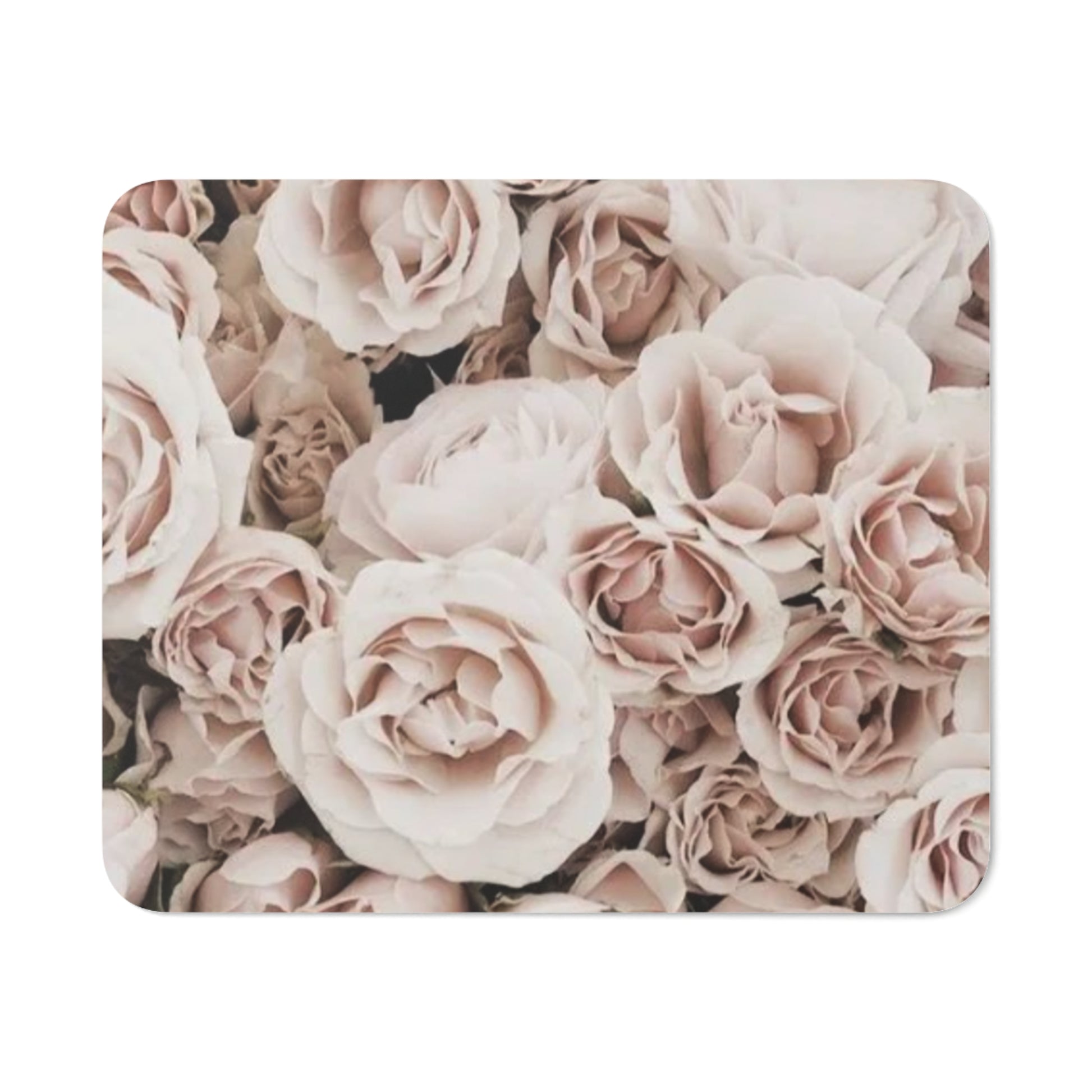 Light Pink Floral Desk Mouse Pad – Soft & Sweet Floral Desk Addition