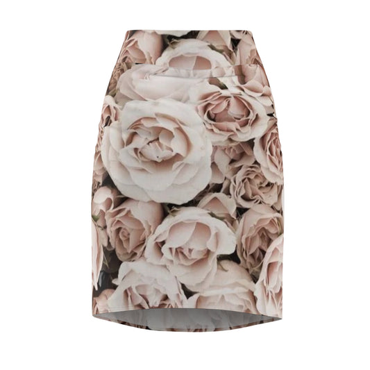 Light Pink Floral Pencil Skirt – Soft & Sweet