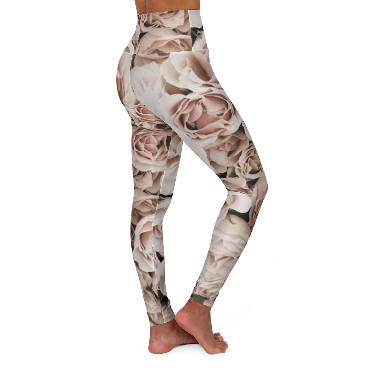 Light Pink Floral Skinny Fit Legging for Gym