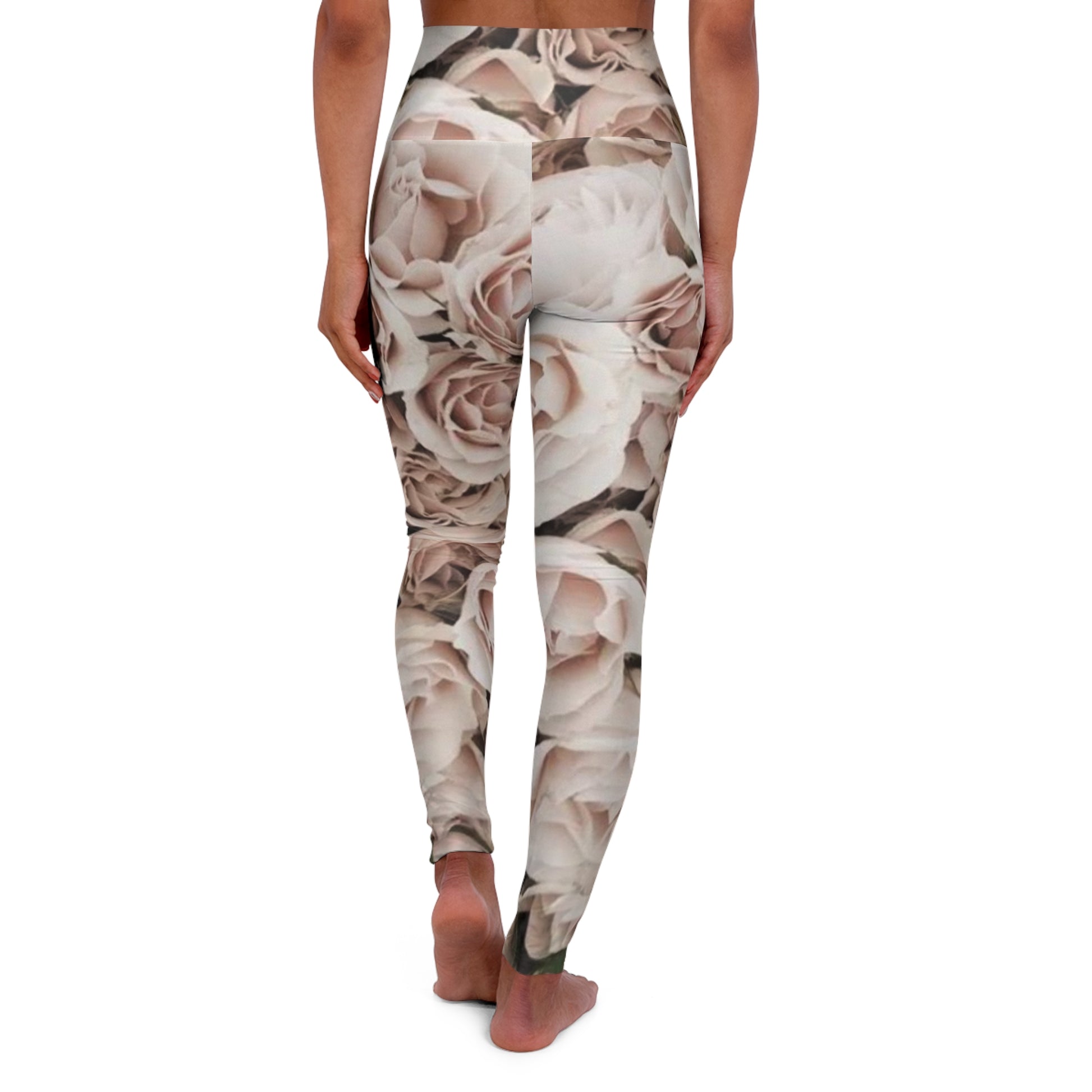 Light Pink Floral Skinny Fit Legging for Gym