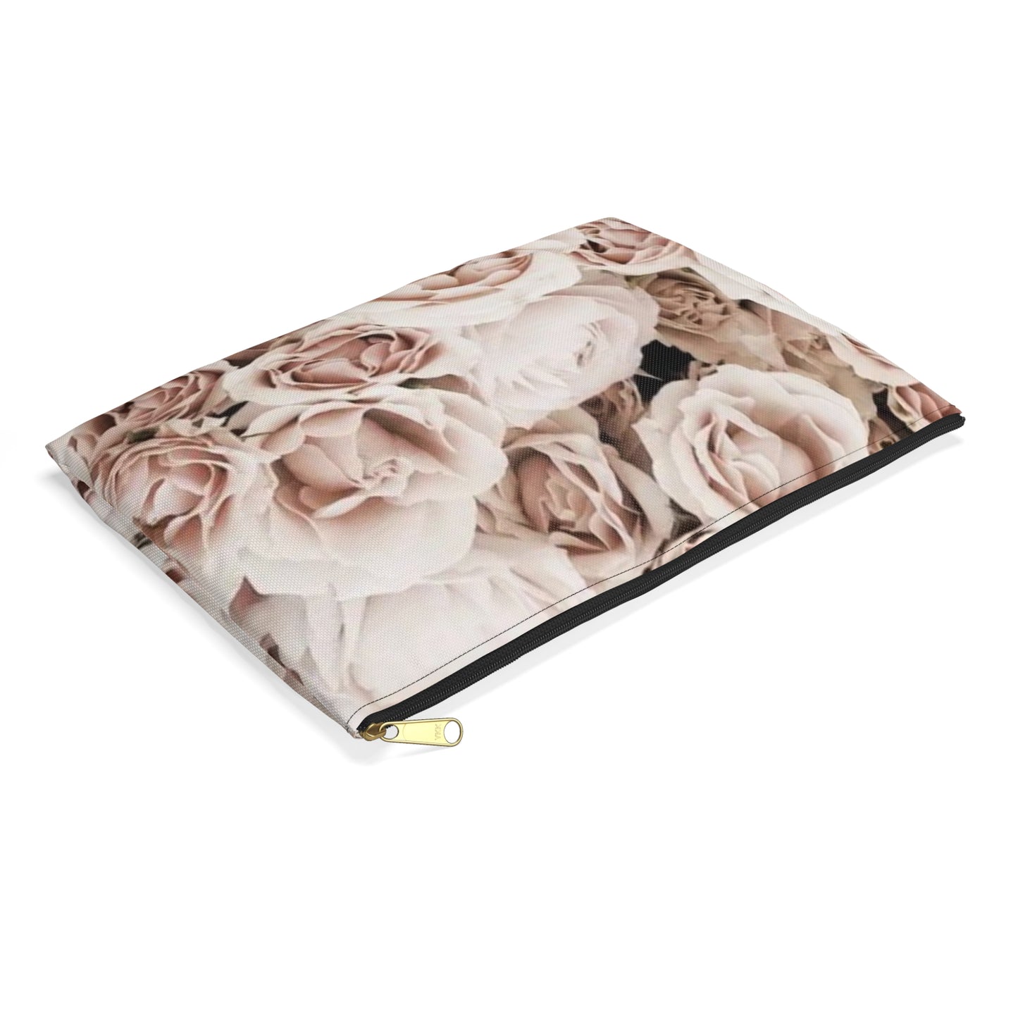 Light Pink Roses Floral Accessory Pouch – Delicate & Lovely