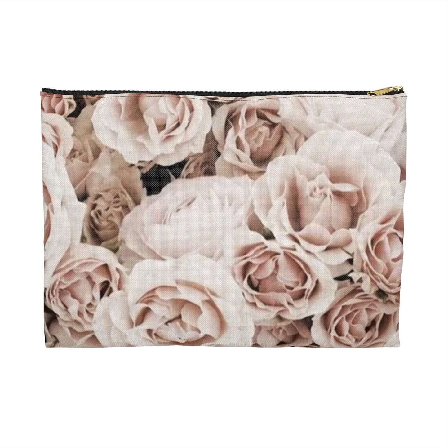 Light Pink Roses Floral Accessory Pouch – Delicate & Lovely