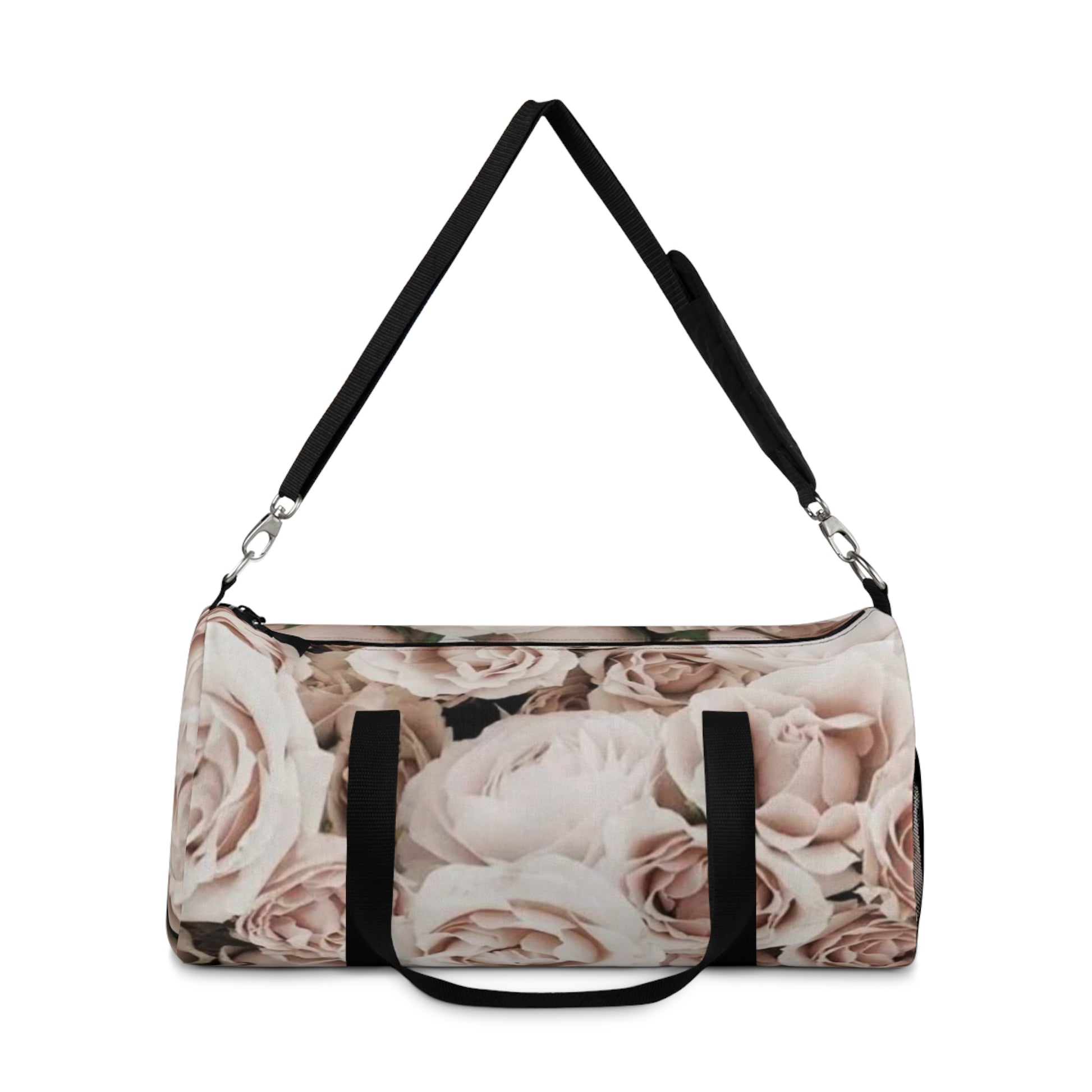 Light Pink Roses Floral Duffel Bag for Gym