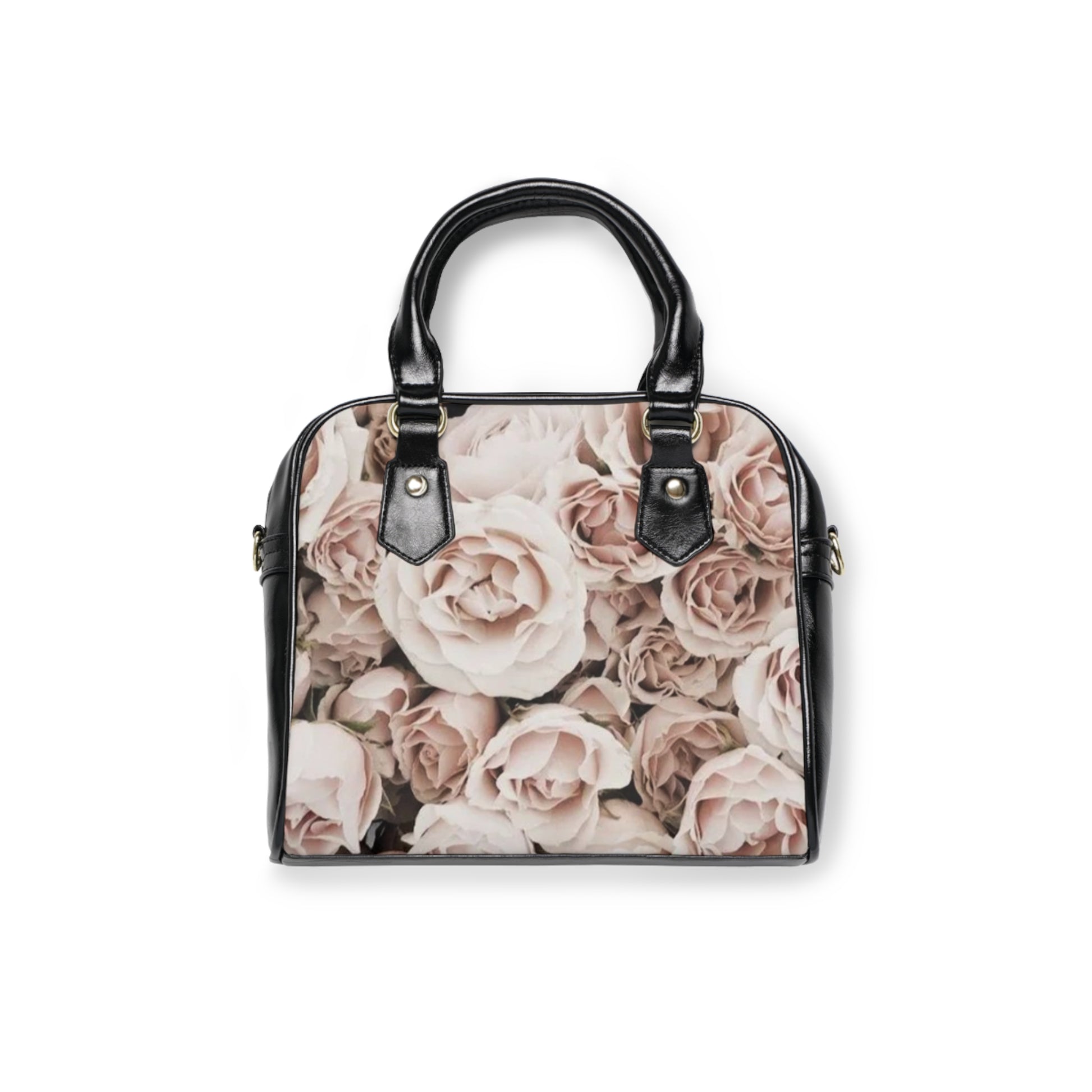 Light Pink Roses Floral Shoulder Handbag – Soft & Sweet
