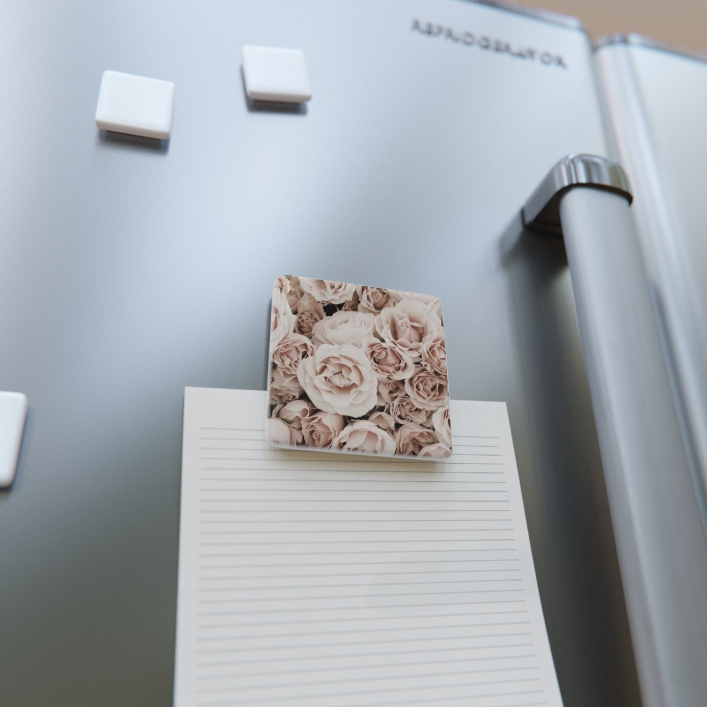 Light Pink Roses Floral Square Magnet – Floral Square Magnets