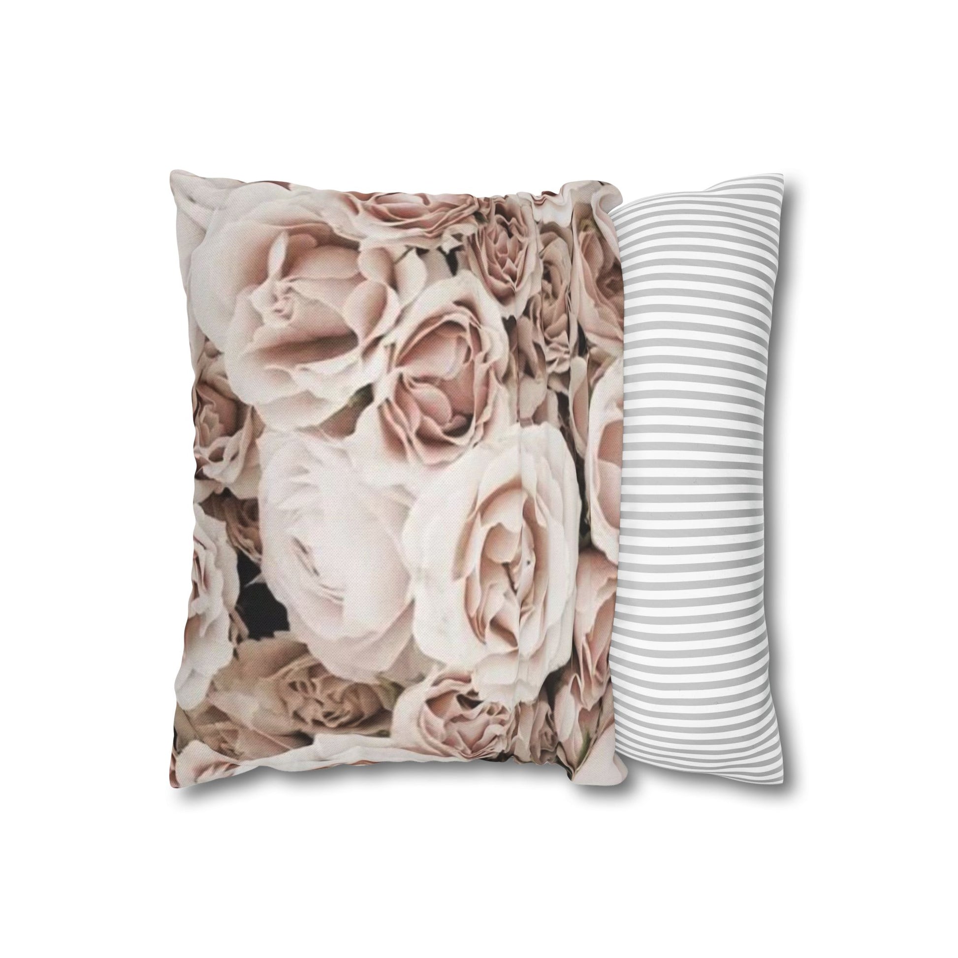 Light Pink Roses Floral Square Pillowcase