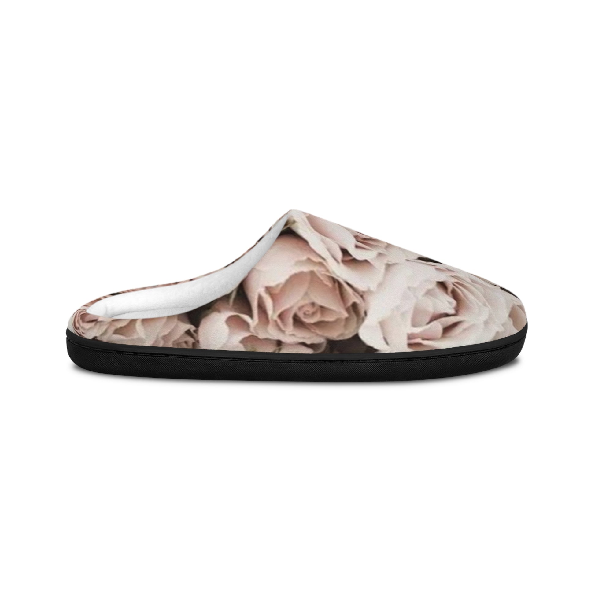 Light Pink Soft Floral Slippers – Feminine & Fluffy