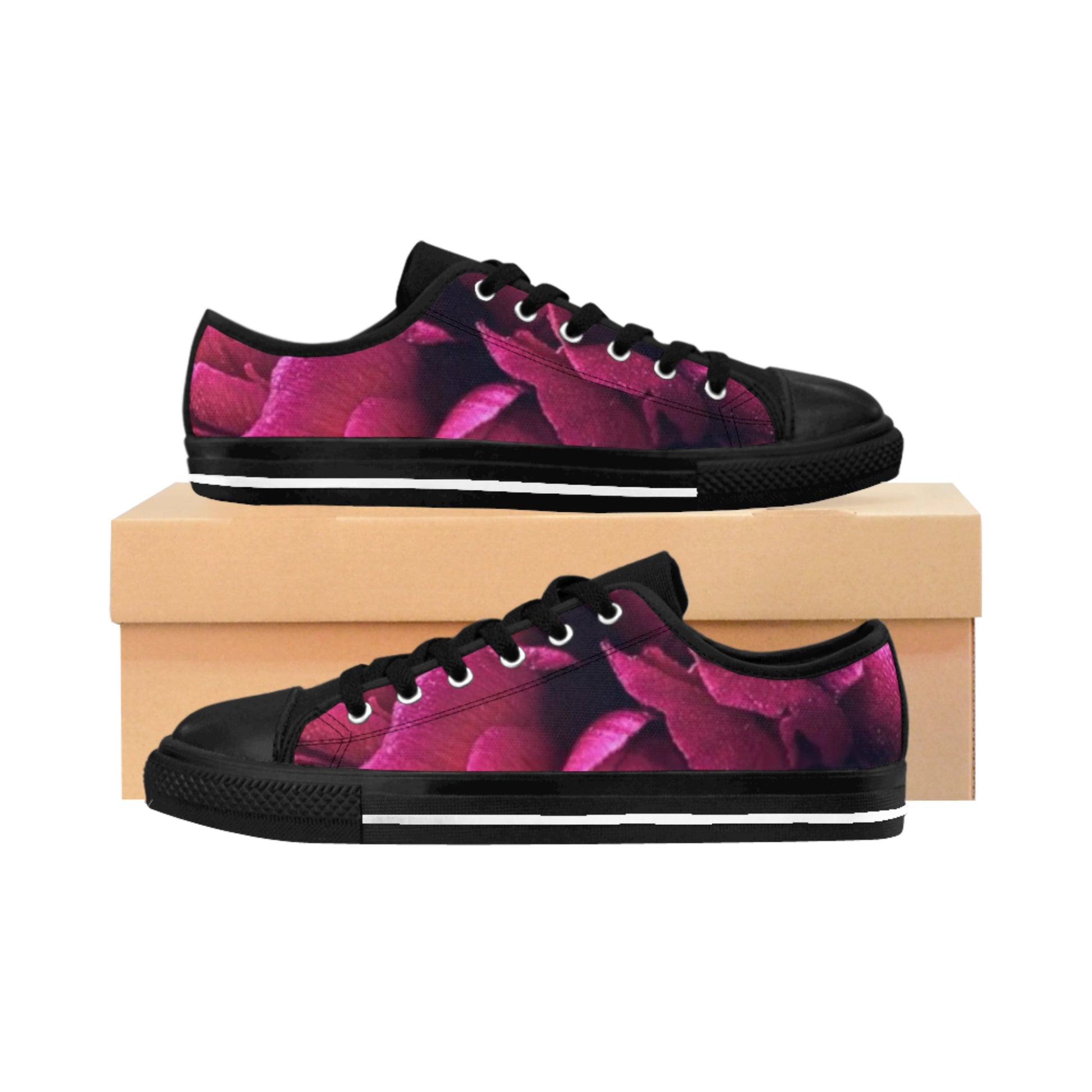 Magenta Comfortable Floral Sneakers – Vibrant & Fun