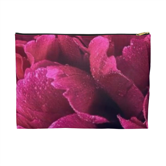 Magenta Floral Accessory Pouch – Bright & Bold