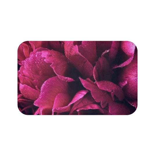 Magenta Floral Bath Mat Anti Slipping